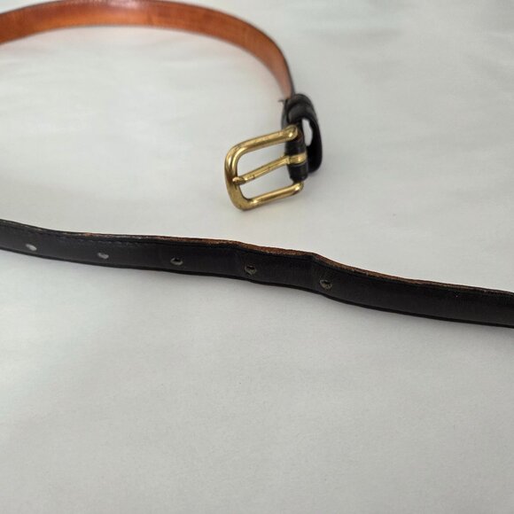 Coach Black and Tan Leather Belt - Picture 4 of 6